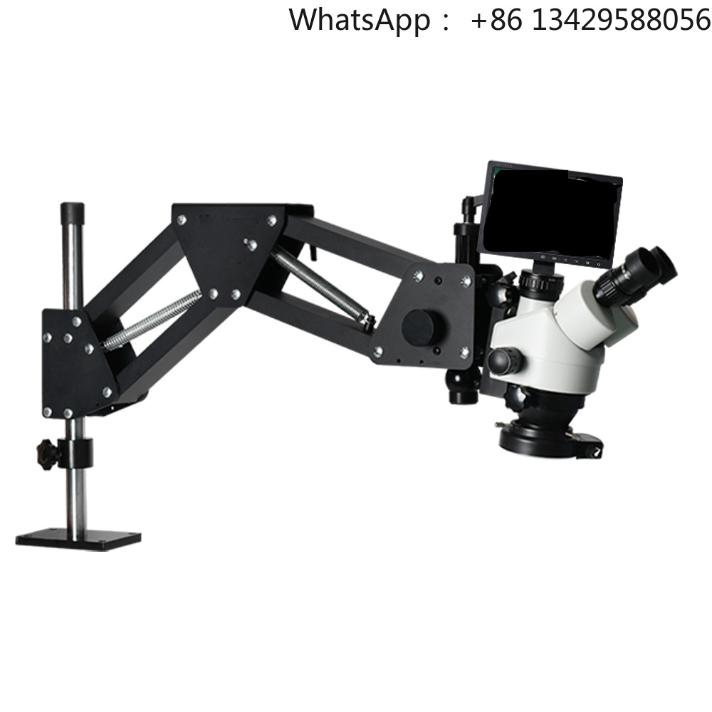 Trinocular Stereo Microscope 7X-45X - Microscópio Estéreo Trinocular com Iluminação LED