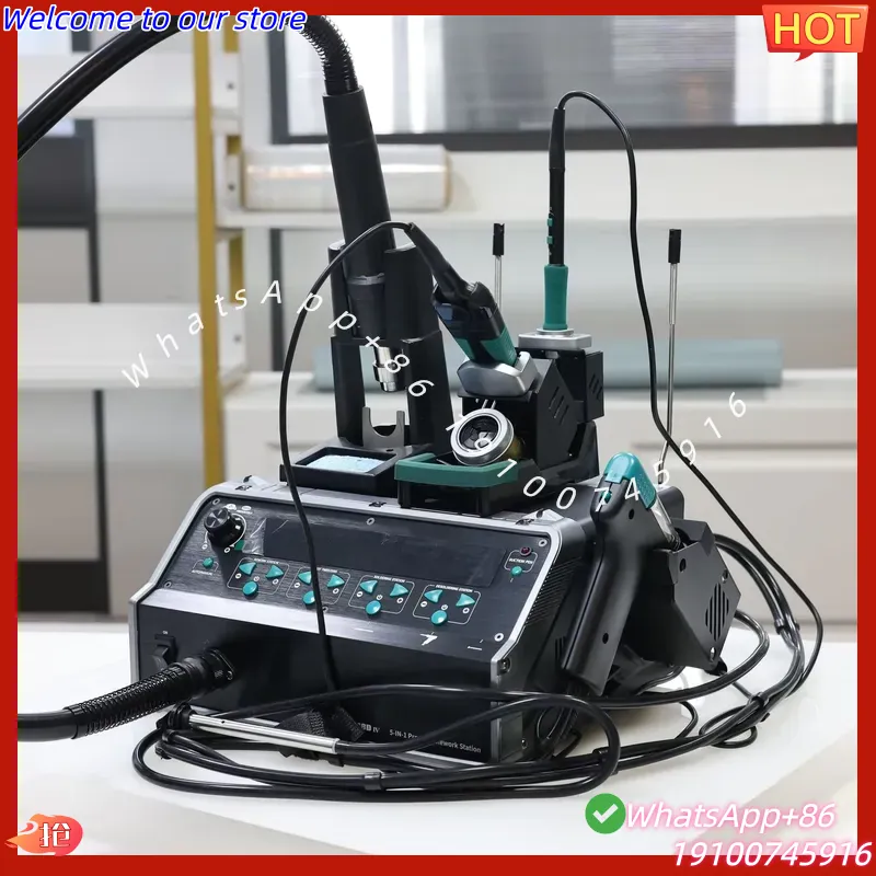 Desoldering Pump Electric Vacuum Station - Estação de Solda 5 em 1
