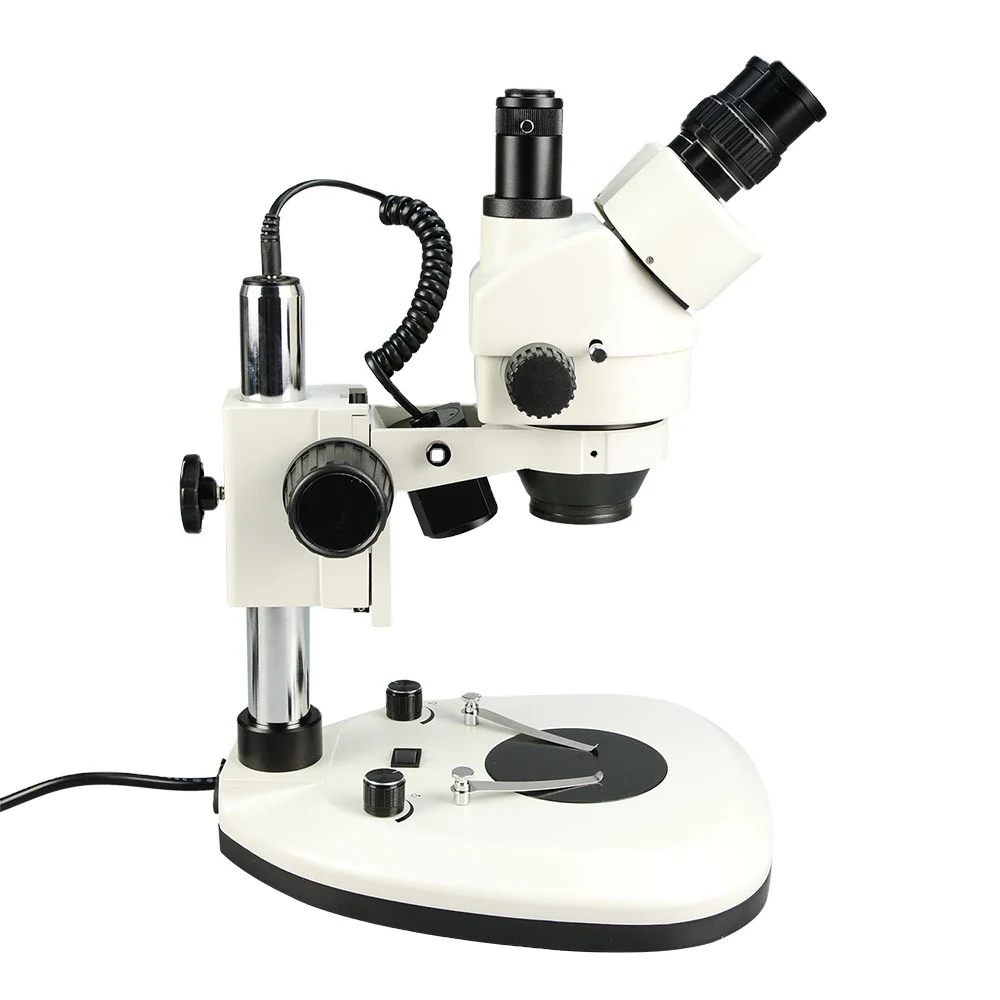 Trinocular Stereo Microscope 7X-45X - Microscópio Trinocular Óptico Industrial 7x-45x, Microscópio