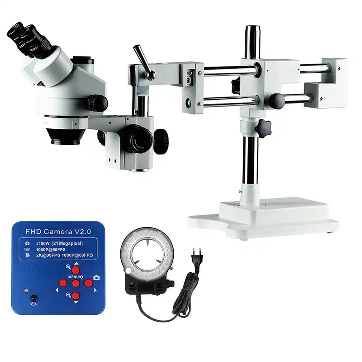 Trinocular Stereo Microscope 7X-45X - Microscópio Estéreo com Zoom 7X-45X para
