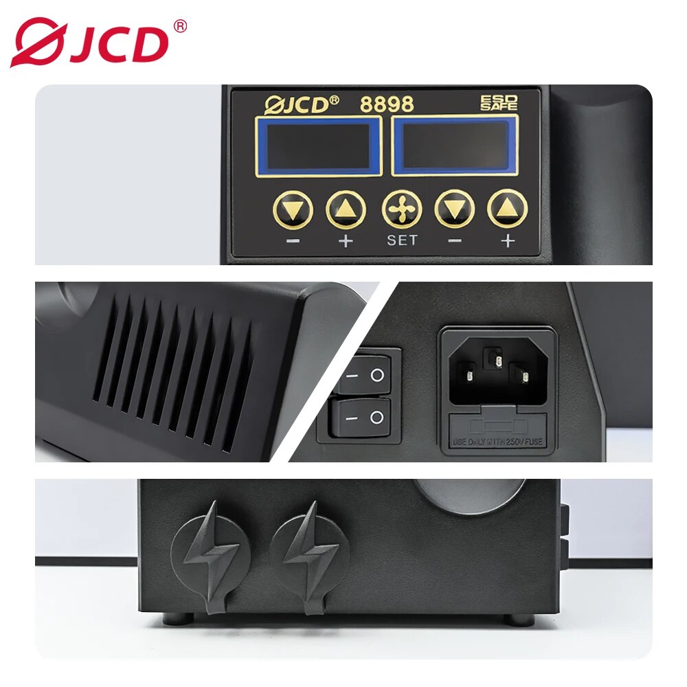JCD-8898 Estação De Solda, 750 - 2 In 1 Soldering Rework Station 750W avaliação e preço