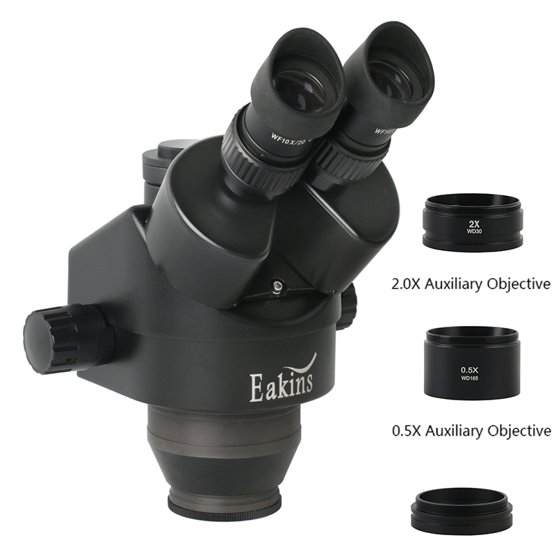 Cabeça do microscópio estéreo  - Trinocular Stereo Microscope 7X-45X avaliação e preço
