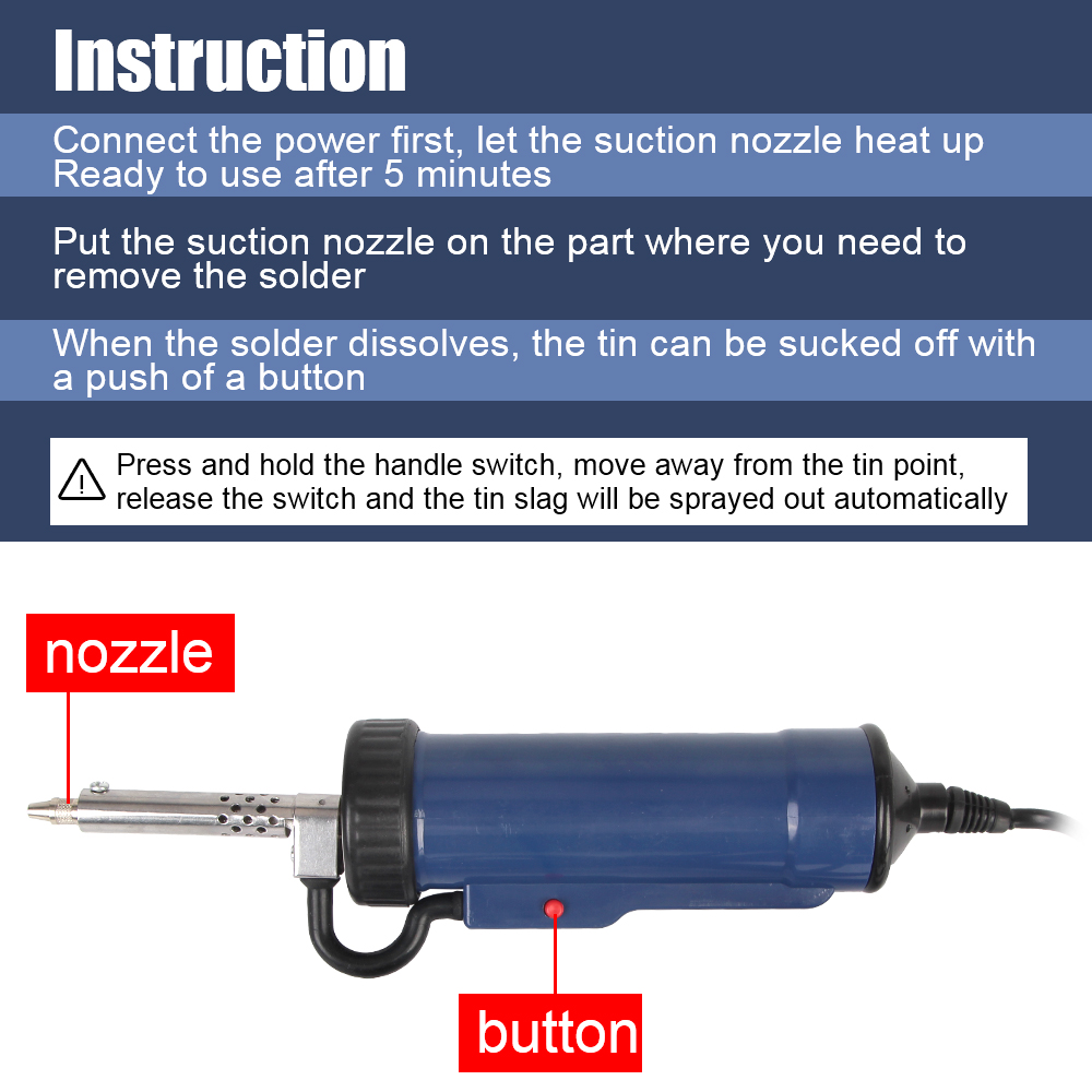 Bomba de Remoção Automática co - Desoldering Pump Electric Vacuum Station avaliação e preço
