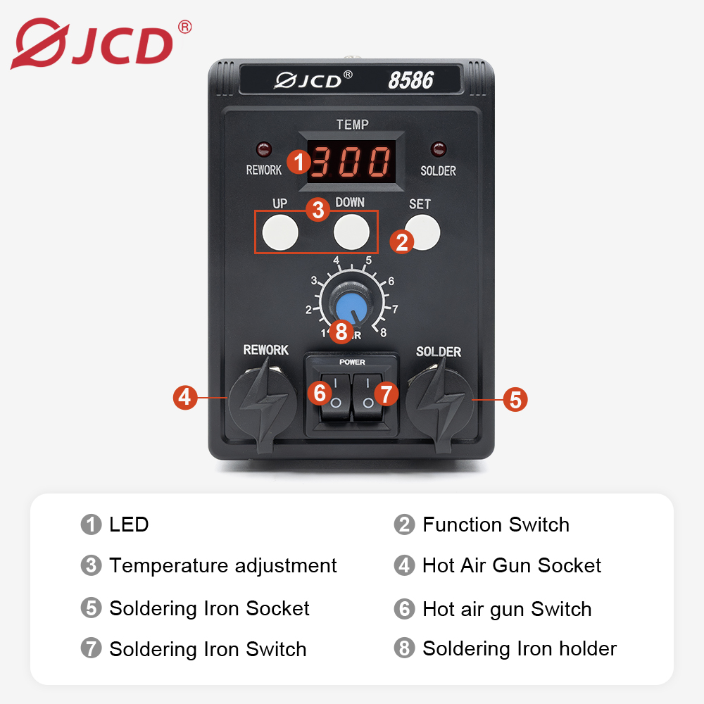 Estação de solda digital ESD 2 - 2 In 1 Soldering Rework Station 750W avaliação e preço