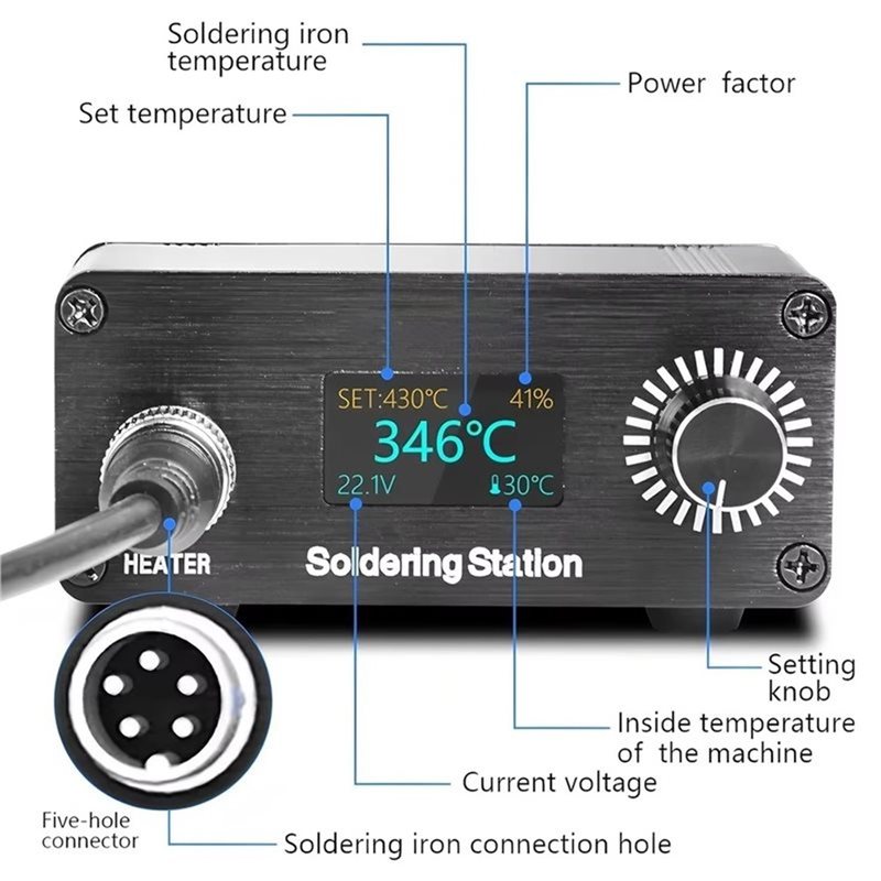 Estação de Soldagem Portátil A - T12 Soldering Station Oled avaliação e preço
