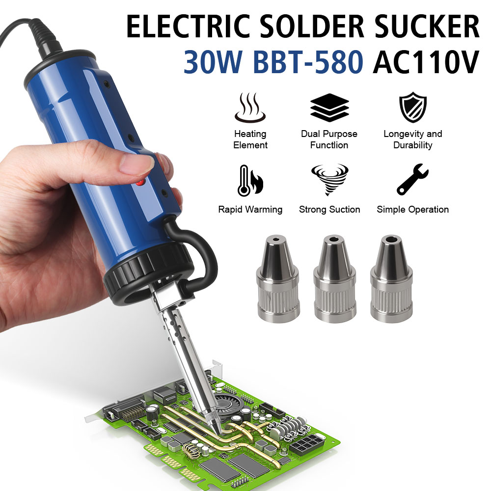 Ventosa elétrica de solda a vá - Desoldering Pump Electric Vacuum Station avaliação e preço