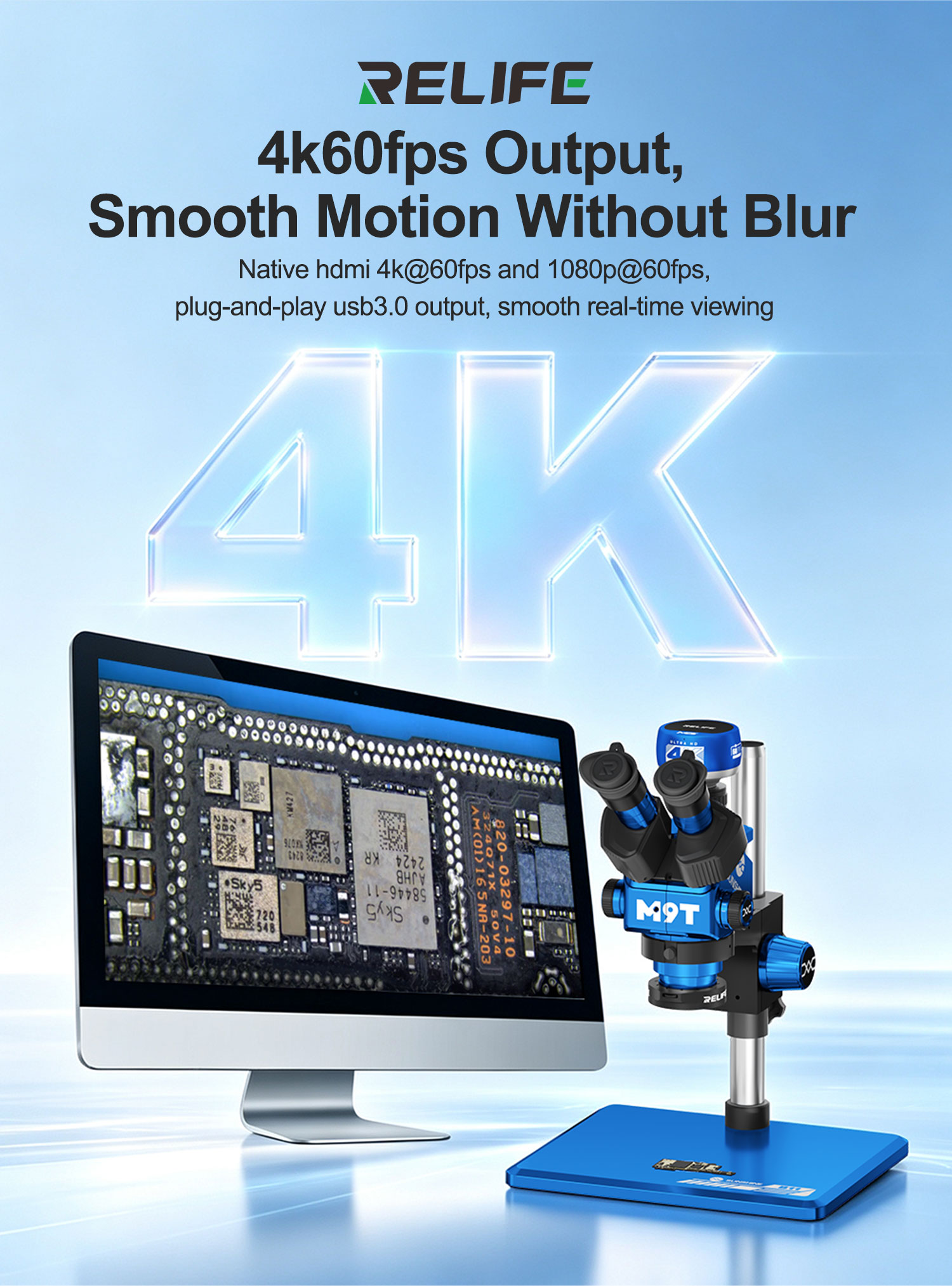 Câmera de Microscópio RELIFE M - 4K Microscope Camera Sony Sensor avaliação e preço