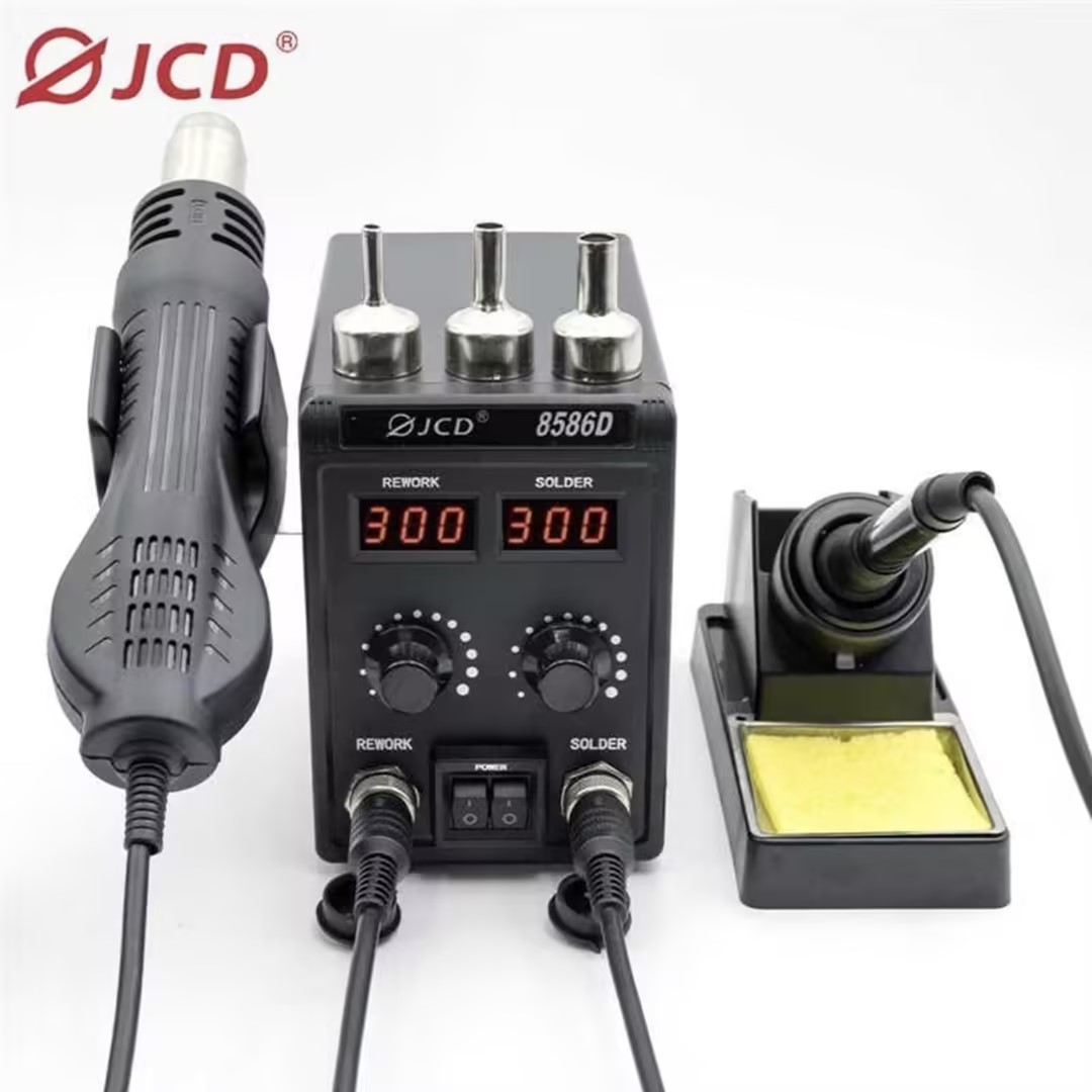 Jcd 8586d 2-em-1 estação de so - 2 In 1 Soldering Rework Station 750W avaliação e preço
