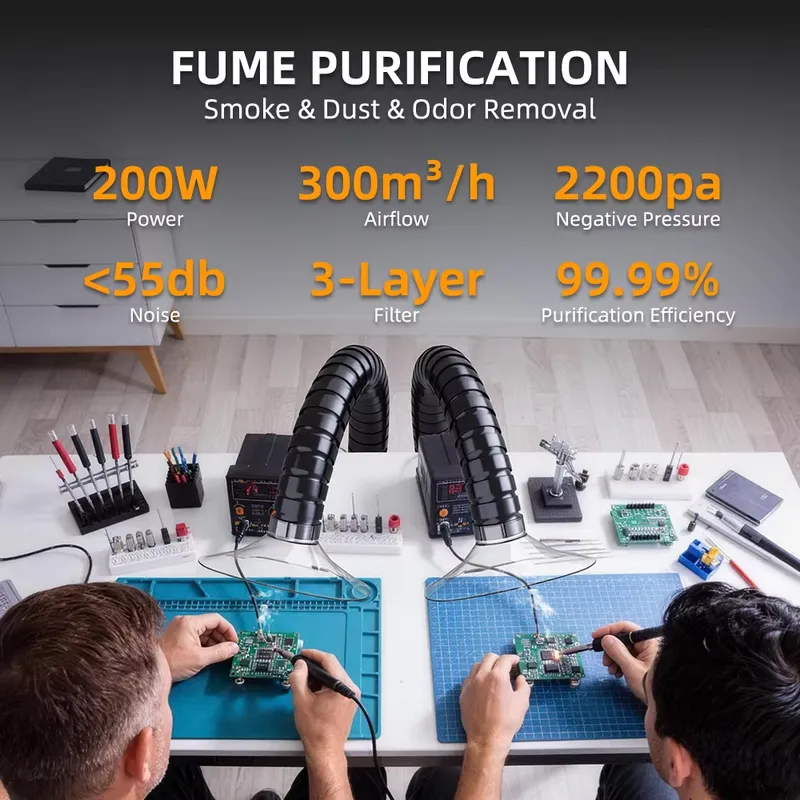 Extrator de Fumaça DX1002 de B - Fume Extractor Soldering Dual Arm avaliação e preço