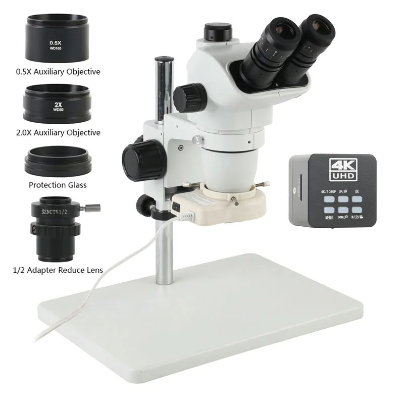 Microscópio Estéreo Trinocular - Simul-Focal Industrial Microscope 4K Hdmi avaliação e preço
